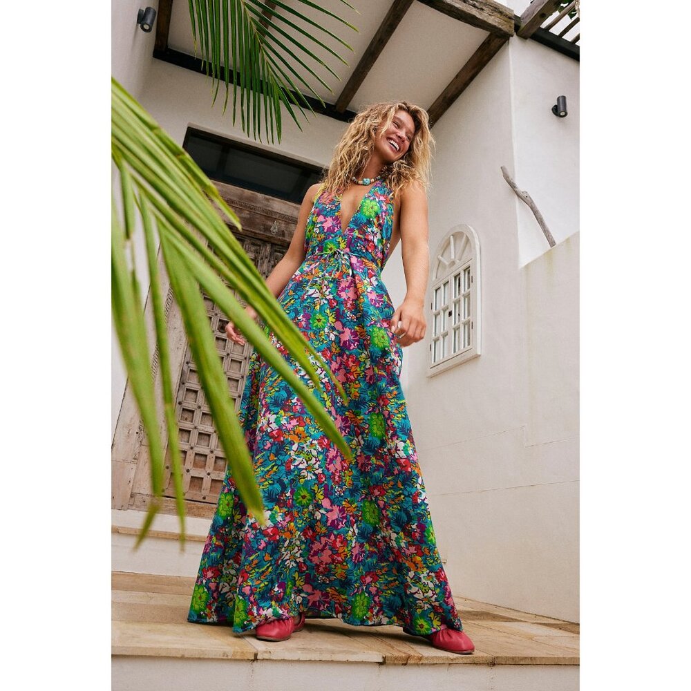 Free People Retro-Inspired Saffron Maxi Dress